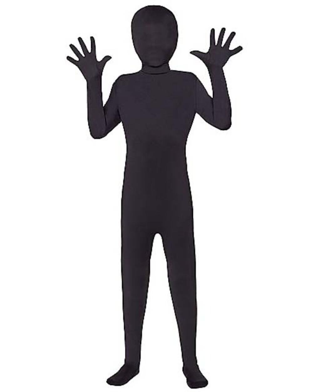 Spirit Halloween Super Skins Black Costume Kids XL (12-14)